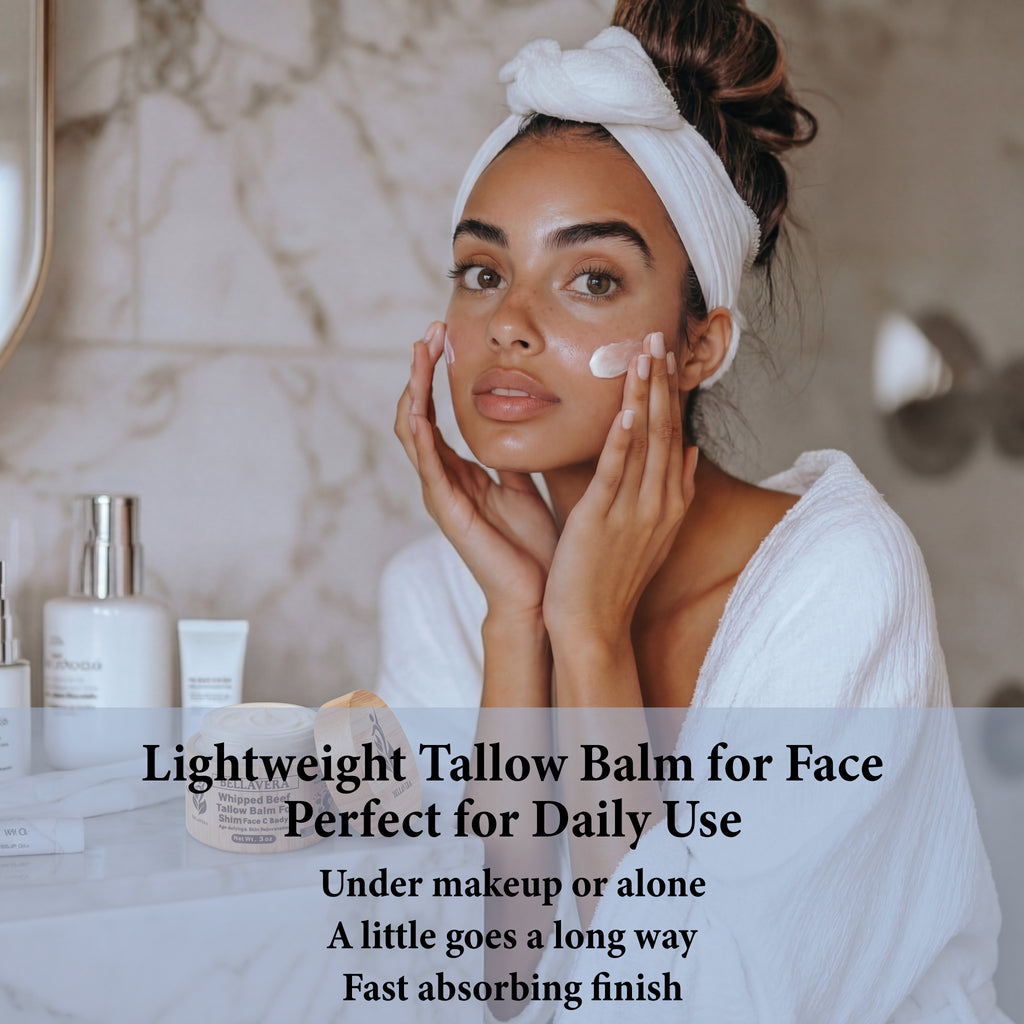 Whipped Tallow and Honey Balm for Face & Body – Grass Fed Beef Tallow for Skin Moisturizer – Anti Wrinkle & Anti Aging Cream – Cebo de Res Para la Cara Original – Made in USA -With Frankincense -3 oz