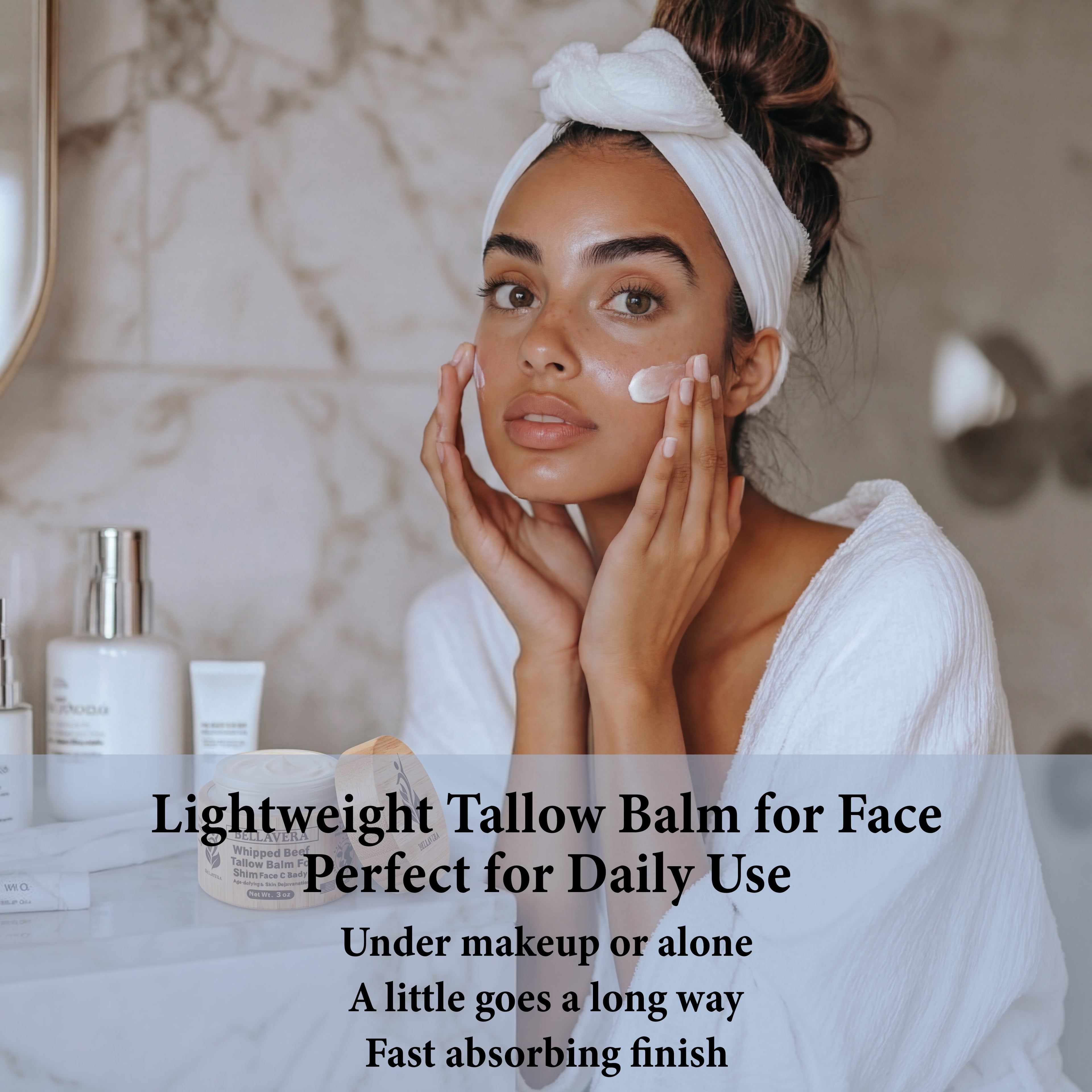 Whipped Tallow and Honey Balm for Face & Body – Grass Fed Beef Tallow for Skin Moisturizer – Anti Wrinkle & Anti Aging Cream – Cebo de Res Para la Cara Original – Made in USA -With Frankincense -3 oz